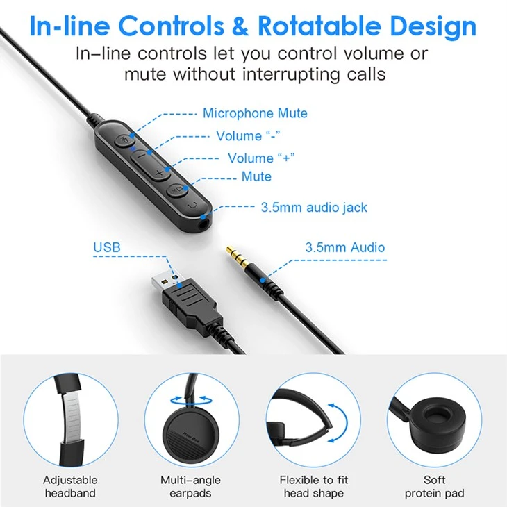 computer headset with mic